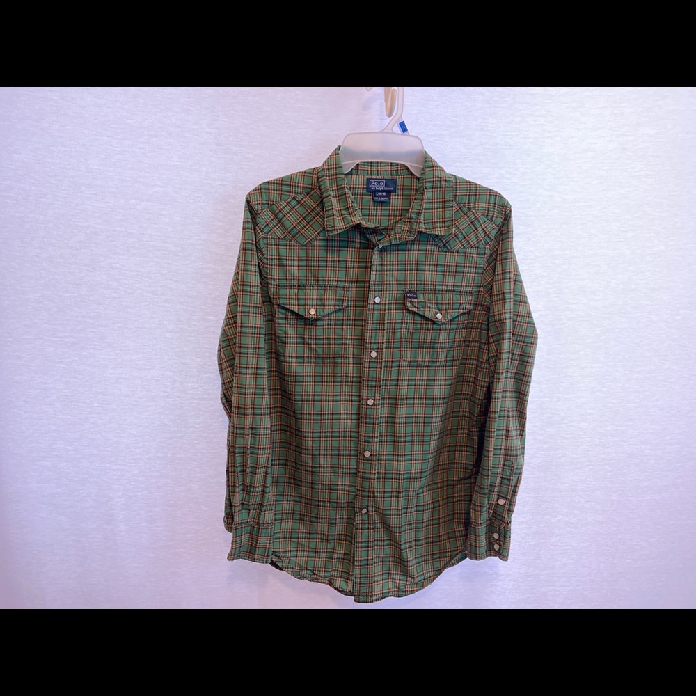 Kids Button down long sleeve Polo Shirt